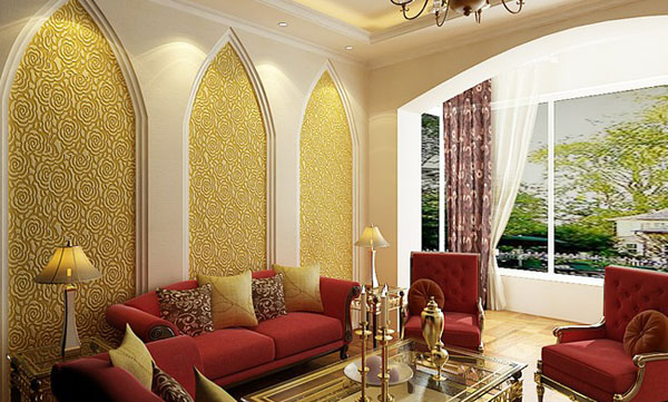 硅藻泥沙發背景墻